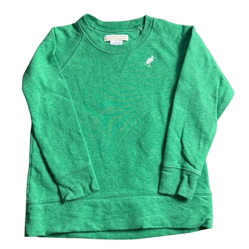 The Beaufort Bonnet Cassidy Comfy Crewneck- Gibson Island Green (Heathered) 4T